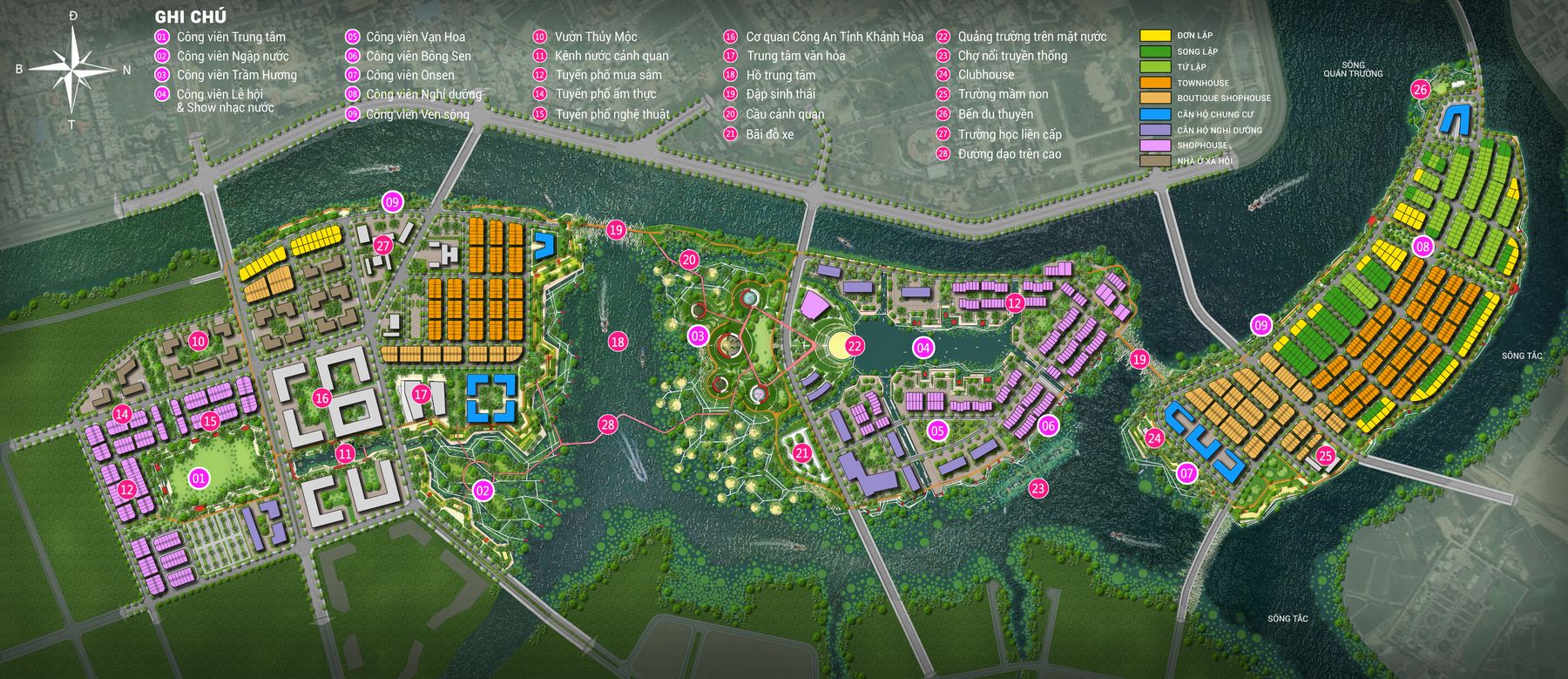 Tổng mặt bằng 3 đảo Charmora City